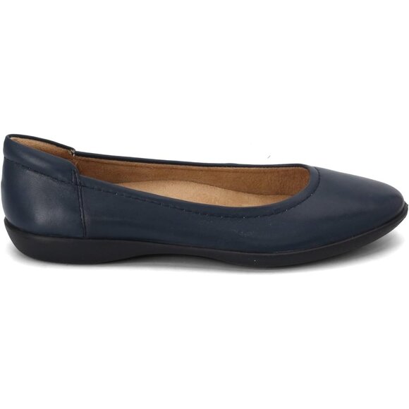 Naturalizer Women's Navy Closed Rounded Toe Slip on Flexy Ballet Flat Shoes - Picture 3 of 8
